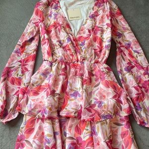 Showpo floral dress long sleeve